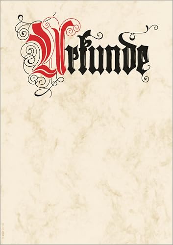 SIGEL DP548 Urkundenpapier, Blanko Urkunde Calligraphie 185 g, DIN A4, 12 Blatt, aus nachhaltigem Papier, für alle Drucker geeignet von Sigel