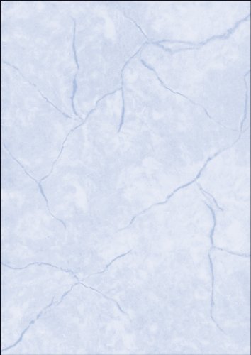 SIGEL DP639 Hochwertiges Struktur-Papier Granit blau, A4, 100 Blatt, Motiv beidseitig, 90 g, Briefpapier, Speisekarte, aus nachhaltigem Papier von Sigel