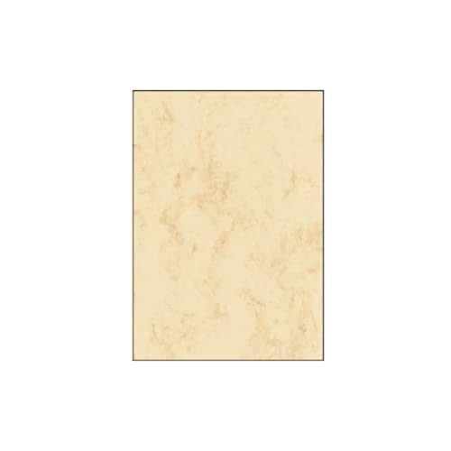SIGEL DP907 Hochwertiges Marmor-Papier beige, A5, 100 Blatt, Motiv beidseitig, Briefpapier 90 g, aus nachhaltigem Papier von Sigel