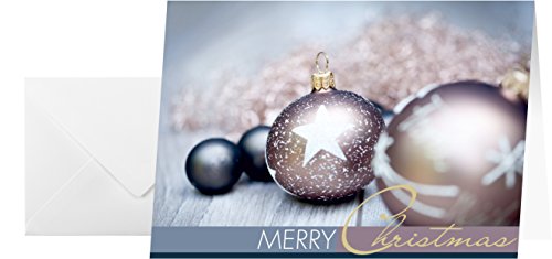SIGEL DS024 Weihnachtskarten Set mit Umschlag, A6, 25 Stück "Exquisite", optimal zum Bedrucken von Sigel