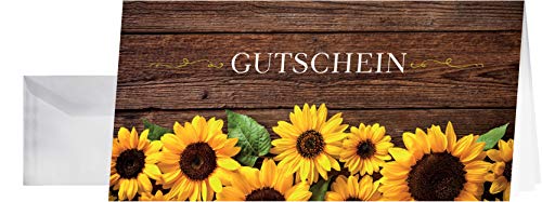 SIGEL DS101 Gutscheinkarten Sonnenblumen, DIN lang, 10er Set mit Umschlägen, ideal zum Bedrucken SIGEL DS101 Gutscheinkarten Sonnenblumen, DIN lang, 10er Set mit Umschlägen, ideal zum Bedrucken von Sigel