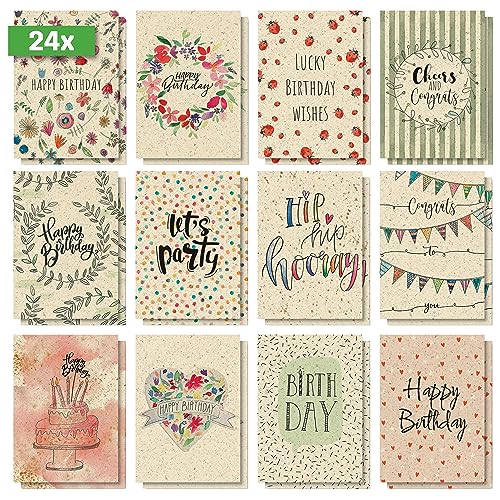SIGEL DS702 Geburtstags-Postkarten-Set, 24 Stück, "Happy Grassy Birthday", A6, 12 unterschiedliche Geburtstagskarten aus nachhaltigem Graskarton, aus nachhaltigem Papier SIGEL DS702 Geburtstags-Postkarten-Set, 24 Stück, "Happy Grassy Birthday", A6, 12 unterschiedliche Geburtstagskarten aus nachhaltigem Graskarton, aus nachhaltigem Papier von Sigel
