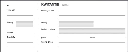 SIGEL Expres 40030 Kwitantieboekje - holländisches Quittungsbuch 84x205 mm, 5 Stück á 100 Blatt von Sigel