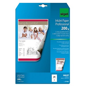 SIGEL Fotopapier IP681 DIN A4 matt 200 g/qm 25 Blatt SIGEL Fotopapier IP681 DIN A4 matt 200 g/qm 25 Blatt von Sigel