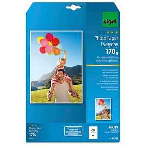 SIGEL Fotopapier IP713 DIN A4 hochglänzend 170 g/qm 20 Blatt von Sigel