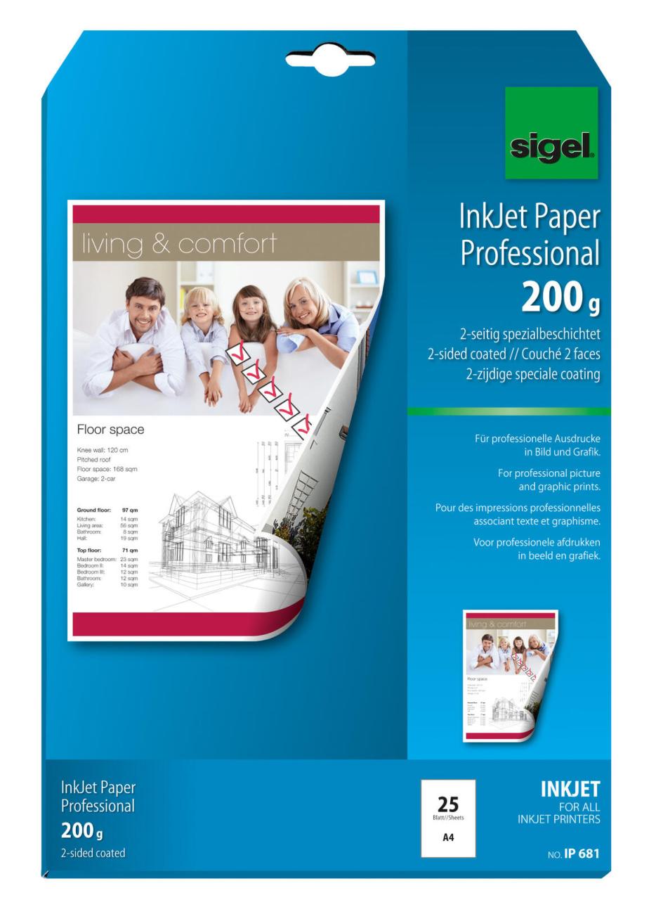 SIGEL Fotopapier Inkjet DIN A4 matt 200 g/m² SIGEL Fotopapier Inkjet DIN A4 matt 200 g/m² von Sigel