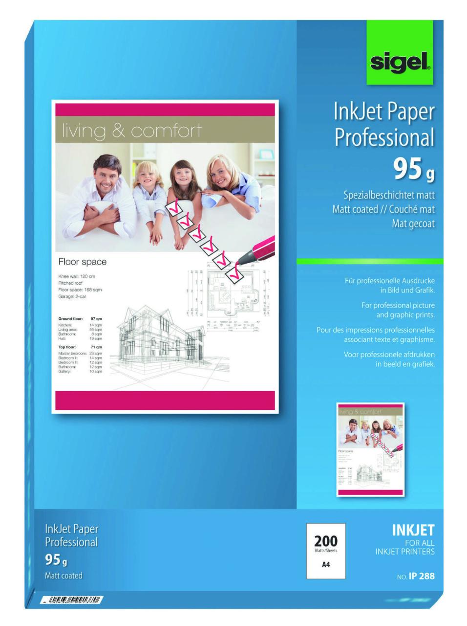 SIGEL Fotopapier Inkjet DIN A4 matt 95 g/m² SIGEL Fotopapier Inkjet DIN A4 matt 95 g/m² von Sigel