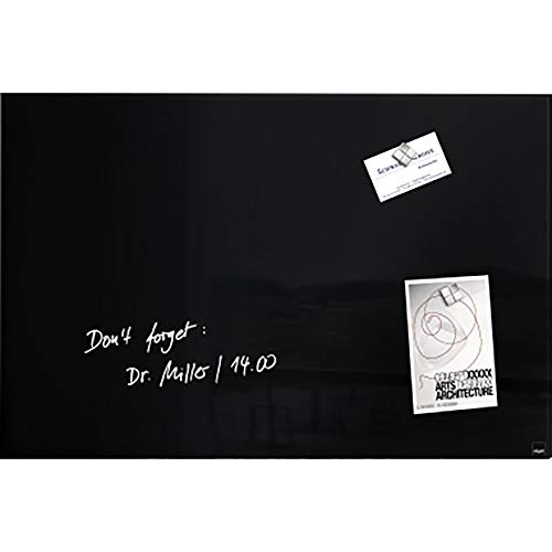 SIGEL GL120 Premium Glas-Magnettafel 60 x 40 cm schwarz hochglänzend, TÜV geprüft, einfache Montage, Artverum SIGEL GL120 Premium Glas-Magnettafel 60 x 40 cm schwarz hochglänzend, TÜV geprüft, einfache Montage, Artverum von Sigel