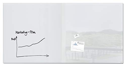 SIGEL GL225 Großes Premium Glas-Whiteboard 200x100 cm super-weiß hochglänzend, SGS geprüft, einfache Montage, incl. 2 starke Magnete, Glas-Magnettafel Artverum SIGEL GL225 Großes Premium Glas-Whiteboard 200x100 cm super-weiß hochglänzend, SGS geprüft, einfache Montage, incl. 2 starke Magnete, Glas-Magnettafel Artverum von Sigel
