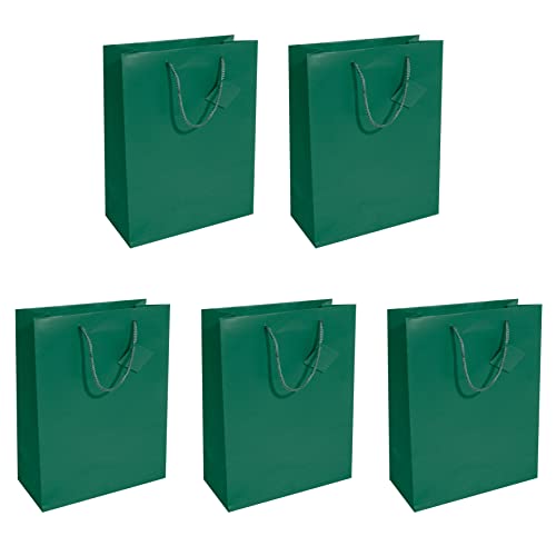 SIGEL GT500/5 große Papier-Geschenktüten - opalgrün matt - 33 x 26 cm - 5er Set von Sigel