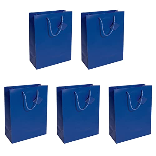 SIGEL GT503/5 große Papier-Geschenktüten - ultramarinblau matt - 33 x 26 cm, 1 stück (5er Pack) von Sigel