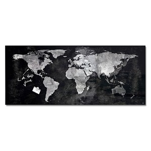 SIGEL Glas-Magnettafel artverum® 130,0 x 55,0 cm World-Map von Sigel