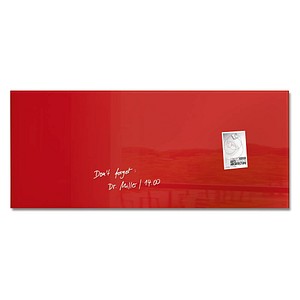 SIGEL Glas-Magnettafel artverum®  130,0 x 55,0 cm rot von Sigel