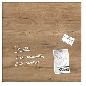 SIGEL Glas-Magnettafel artverum® 48,0 x 48,0 cm Natural Wood von Sigel