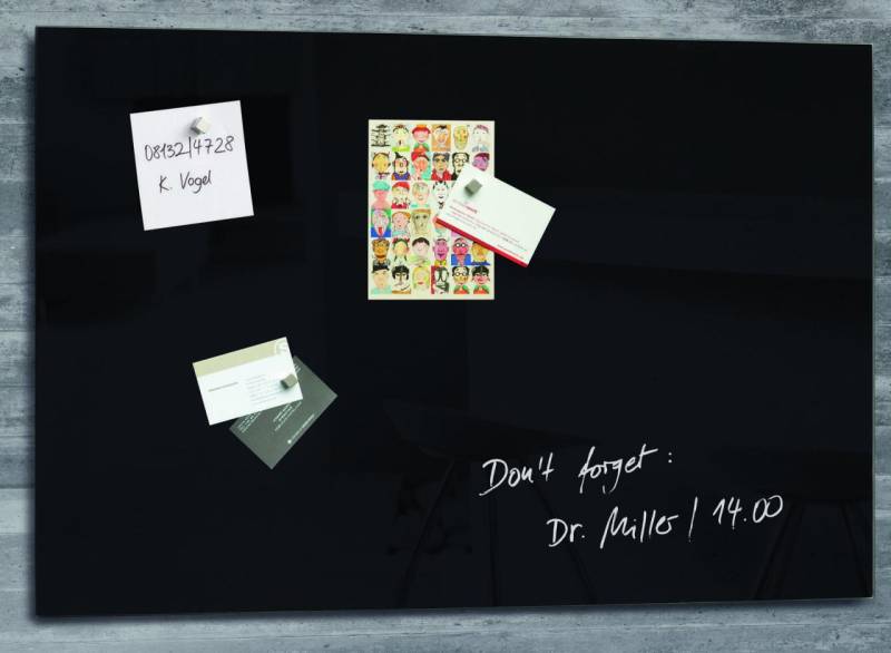 SIGEL Glas-Magnettafel artverum® 60,0 x 40,0 cm schwarz von Sigel