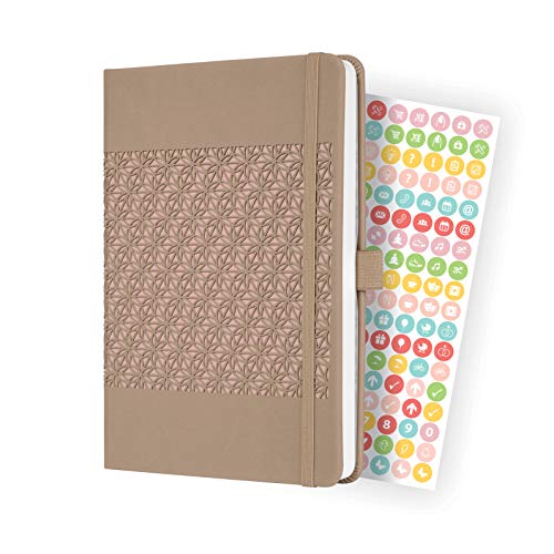 SIGEL J2201 Wochenkalender Jolie 2022 - ca. A5 - beige - Hardcover - 174 Seiten - mit fröhlichem Kalendarium, vielen Infos und praktischen Stickern - FSC-zertifiziert - Terminplaner von Sigel