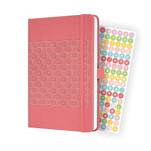 SIGEL J2203 Wochenkalender Jolie 2022 - ca. A5 - rose - Hardcover - 174 Seiten - mit vielen Infos und praktischen Stickern - FSC-zertifiziert - Terminplaner von Sigel