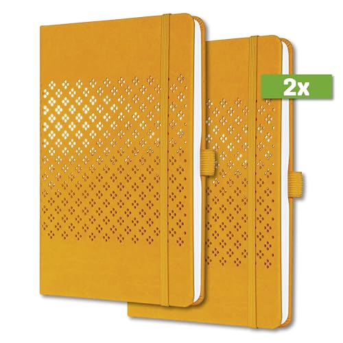 SIGEL J4211/2 Wochenkalender Jolie 2024, ca. A5, orange, Hardcover, Gummiband, Stiftschlaufe, Einstecktasche, 174 S., aus nachhaltigem Papier, Terminplaner, 2 Stück von Sigel