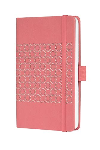 SIGEL JN202 Notizbuch Tagebuch Jolie, ca. A6, liniert, Hardcover, Gummiband, Stifteschlaufe, Einstecktasche, rosé, vegan, aus nachhaltigem Papier von Sigel