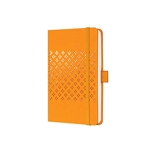 SIGEL JN210 Notizbuch Jolie, liniert, ca. A6, orange, Hardcover, 174 Seiten, Gummiband, Stiftschlaufe, Einstecktasche, Tagebuch, vegan, aus nachhaltigem Papier von Sigel