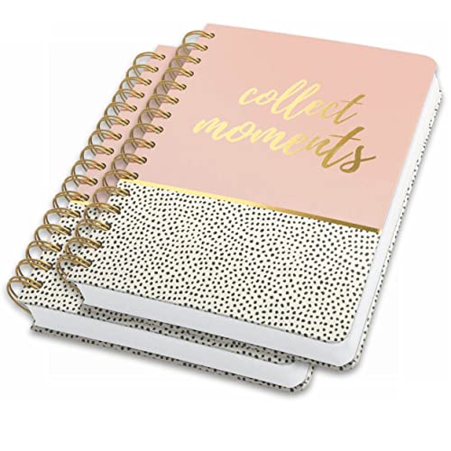SIGEL JN601/2 Spiralblock A5 dotted Notizblock Bullet Journal Jolie, 2er Pack, dickes 120g Papier, 240 Seiten, rosa/weiß, vegan, aus nachhaltigem Papier hergestellt von Sigel