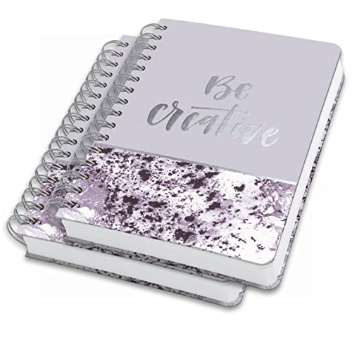 SIGEL JN607/2 Spiralblock A5 dotted Notizblock Bullet Journal Jolie, 2er Pack, dickes 120g Papier, 240 Seiten, violett/weiß, vegan, aus nachhaltigem Papier hergestellt von Sigel