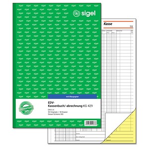 SIGEL Kassenbuch/EDV Formularbuch KG429 von Sigel