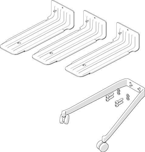 SIGEL MI201 Nachrüst-Set für Office Caddy Workplace MI200, Umbau zum zweiseitigen Rollcontainer von Sigel