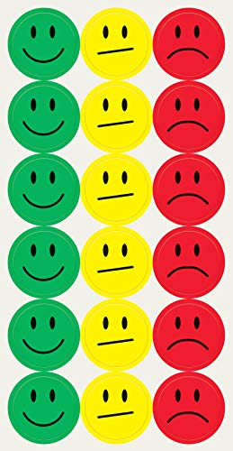 SIGEL MU171 Klebepunkte mit Smileys für Meet up und Artverum Boards, Markierungspunkte, selbstklebende Bewertungspunkte für Whiteboards, gelb, grün, rot, aus Folie mit Perforation, Ø 2 cm, 180 Stück SIGEL MU171 Klebepunkte mit Smileys für Meet up und Artverum Boards, Markierungspunkte, selbstklebende Bewertungspunkte für Whiteboards, gelb, grün, rot, aus Folie mit Perforation, Ø 2 cm, 180 Stück von Sigel