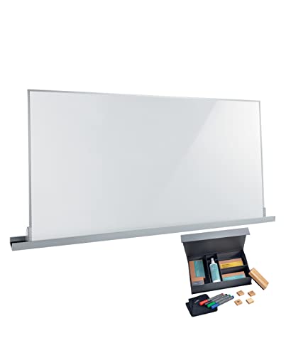 SIGEL MUB05 Set: 1x mobiles Whiteboard 90x180cm, magnetisch, beidseitig beschreibbar, 1x Wandschiene und 1x Starterset von Sigel