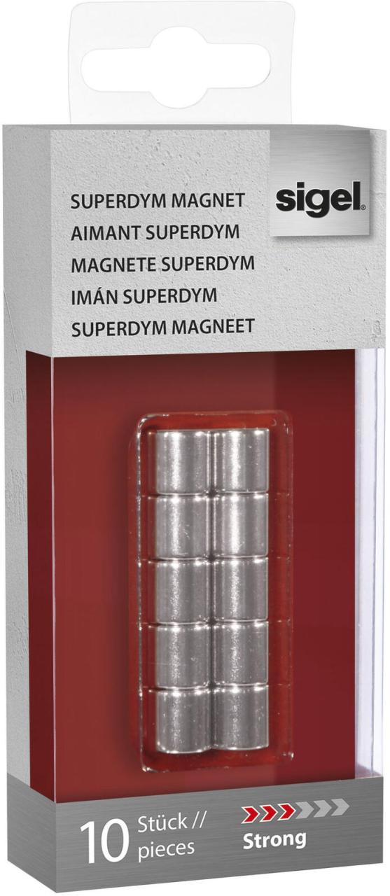SIGEL Magnete Ø 1,0 x 1,0 silber von Sigel