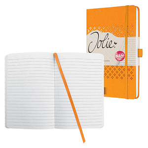 SIGEL Notizbuch Jolie® ca. DIN A5 liniert, mangoorange Hardcover 174 Seiten von Sigel