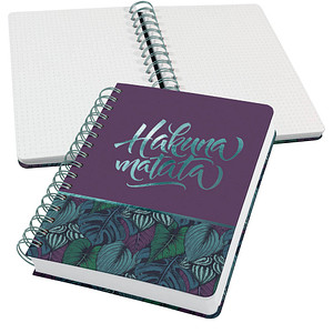 SIGEL Notizbuch mit Spirale Jolie® ca. DIN A5 punktraster, violett/grün Hardcover 240 Seiten von Sigel