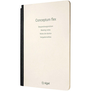 SIGEL Notizheft für Konferenzmappe Conceptum Flex Besprechung DIN A5 kariert, creme 92 Seiten von Sigel