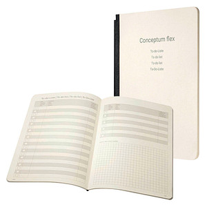 SIGEL Notizheft für Konferenzmappe Conceptum Flex to do DIN A5 liniert und kariert, creme 92 Seiten von Sigel