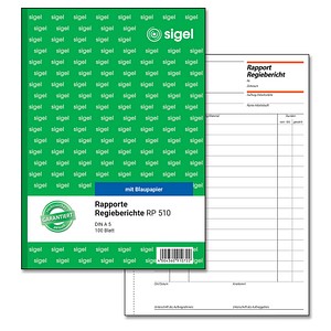 SIGEL Rapport/Regiebericht Formularbuch RP510 von Sigel