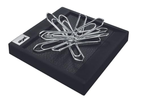 SIGEL SA536 Klammernhalter Cintano, Lederimitat, schwarz, 7,5 x 7,5 cm SIGEL SA536 Klammernhalter Cintano, Lederimitat, schwarz, 7,5 x 7,5 cm von Sigel