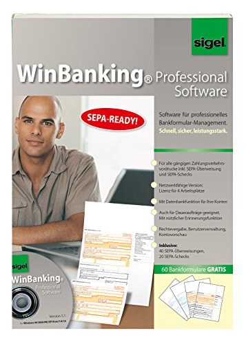 SIGEL SW235 WinBanking Professional, Software für Bankformular-Management, SEPA, CD inkl. 60 Bankformulare von Sigel
