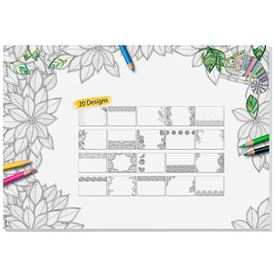 SIGEL Schreibtischunterlage Adult Coloring ohne Kalendarium weiß Papier 59,5 x 41,0 cm, 20 Blatt SIGEL Schreibtischunterlage Adult Coloring ohne Kalendarium weiß Papier 59,5 x 41,0 cm, 20 Blatt von Sigel