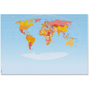 SIGEL Schreibtischunterlage Weltkarte ohne Kalendarium blau Papier 59,5 x 41,0 cm, 30 Blatt SIGEL Schreibtischunterlage Weltkarte ohne Kalendarium blau Papier 59,5 x 41,0 cm, 30 Blatt von Sigel