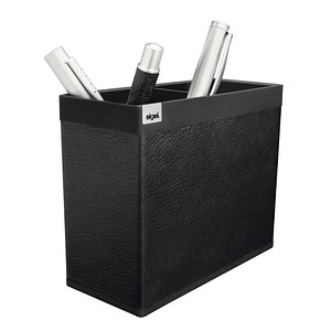 SIGEL Stiftehalter cintano:S saphirschwarz Lederimitat 2 Fächer 13,0 x 6,0 x 10,7 cm SIGEL Stiftehalter cintano:S saphirschwarz Lederimitat 2 Fächer 13,0 x 6,0 x 10,7 cm von Sigel