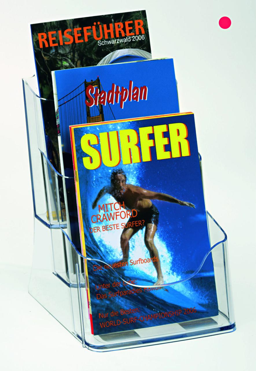 SIGEL Tischprospekthalter A5 3-Fach transparent SIGEL Tischprospekthalter A5 3-Fach transparent von Sigel