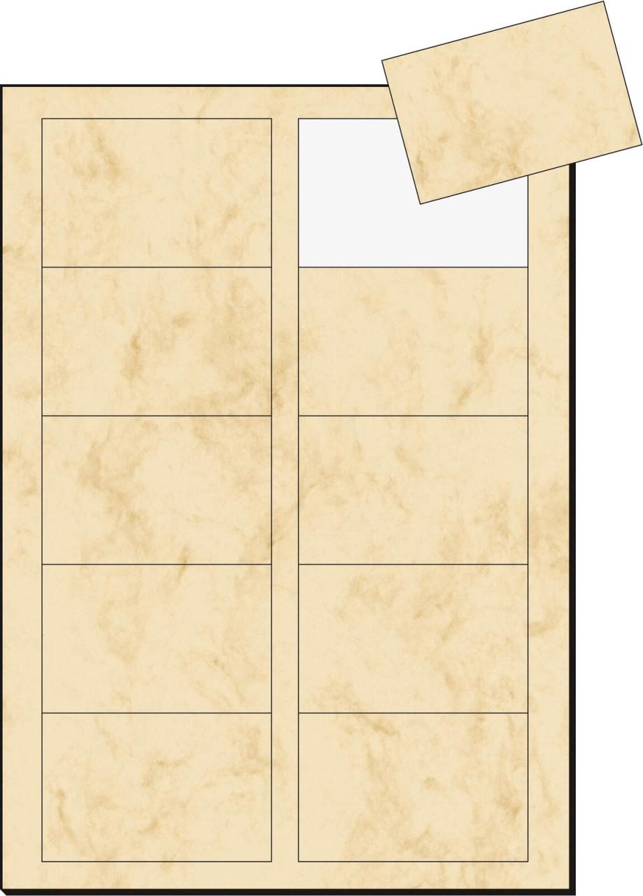 SIGEL Visitenkarten Visitenkarten Marmor beige DP744 225 g/m² satiniert beige von Sigel