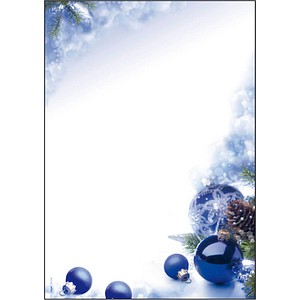 SIGEL Weihnachtsbriefpapier Blue Harmony Motiv DIN A4 90 g/qm 100 Blatt von Sigel