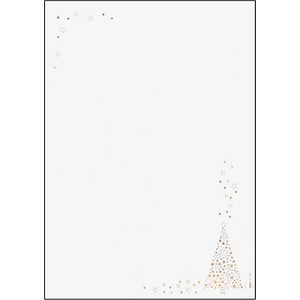 SIGEL Weihnachtsbriefpapier Golden Tree Motiv DIN A4 90 g/qm 100 Blatt von Sigel