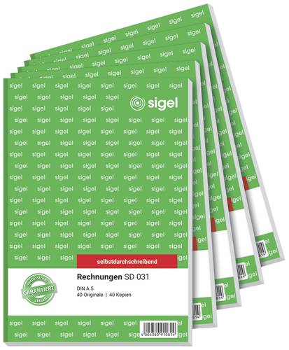 Sigel 031S5 Rechnung Formular DIN A5hoch Anzahl der Blätter: 40 von Sigel