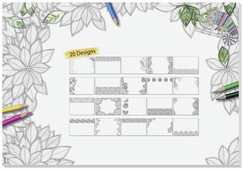 Sigel Adult Coloring HO580 Schreibunterlage Blanko Schwarz/Weiß (B x H) 595mm x 410mm von Sigel