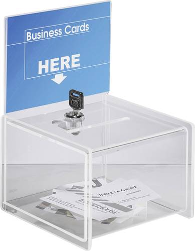 Sigel Aktionsbox mit Einwurf, Schloss VA151 Transparent (B x H x T) 150 x 150 x 212mm 1St. von Sigel