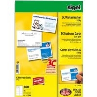 Sigel Business Card 3C LP796 - Visitenkarten - hochweiß - 85 x 55 mm - 225 g/m2 - 400 Karte(n) (40 Bogen x 400) (LP796) von Sigel