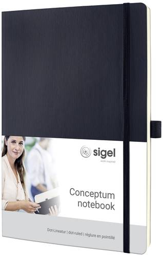 Sigel CONCEPTUM® CO308 Notizbuch Dot-Lineatur (punktkariert) Schwarz Anzahl der Blätter: 97 DIN A4 von Sigel